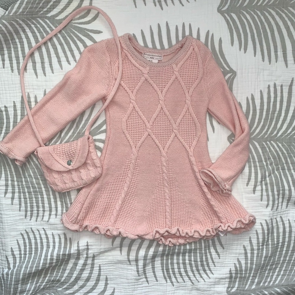 Catherine Malandrino Mini pink dress and purse